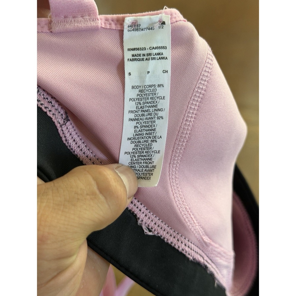 Nike Dri-FIT Indy Sports Bra Women's Size S Pink Light Support Strappy Yoga Gym - Picture 3 of 4